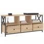 Preview: TV-Schrank Sonoma Eiche 102x33x45 cm Holzwerkstoff & Eisen