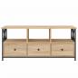 Preview: TV-Schrank Sonoma Eiche 102x33x45 cm Holzwerkstoff & Eisen