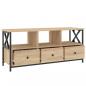 Preview: TV-Schrank Sonoma Eiche 102x33x45 cm Holzwerkstoff & Eisen