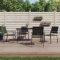 Preview: ARDEBO.de - Gartenstühle 4 Stk. Schwarz 54x62,5x89 cm Poly Rattan