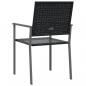 Preview: Gartenstühle 4 Stk. Schwarz 54x62,5x89 cm Poly Rattan