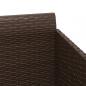 Preview: Sonnenliege mit Kissen Braun 182x118x63 cm Poly Rattan