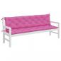 Preview: Gartenbank-Auflagen 2 Stk. Rosa 200x50x7 cm Stoff