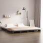 Preview: ARDEBO.de - Palettenbett Grau 150x200 cm Massivholz