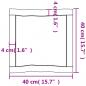 Preview: Tischplatte 40x40x(2-6) cm Massivholz Unbehandelt Baumkante