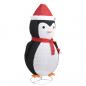 Preview: Weihnachtsdekoration Pinguin-Figur LED Luxus-Gewebe 180 cm