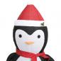 Preview: Weihnachtsdekoration Pinguin-Figur LED Luxus-Gewebe 180 cm