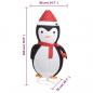 Preview: Weihnachtsdekoration Pinguin-Figur LED Luxus-Gewebe 180 cm