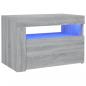 Preview: Nachttische 2 Stk. mit LEDs Grau Sonoma 60x35x40 cm