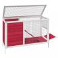 Preview: Kaninchenstall Rot 103x44x69,5 cm Massivholz Kiefer