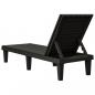 Preview: Sonnenliegen 2 Stk. Schwarz 155x58x83 cm Polypropylen