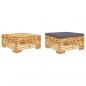 Preview: 2-tlg. Garten-Lounge-Set Massivholz Teak