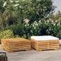 Preview: ARDEBO.de - 2-tlg. Garten-Lounge-Set Massivholz Teak