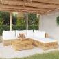 Preview: ARDEBO.de - 6-tlg. Garten-Lounge-Set mit Kissen Massivholz Teak