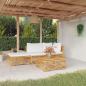 Preview: ARDEBO.de - 4-tlg. Garten-Lounge-Set mit Kissen Massivholz Teak