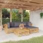 Preview: ARDEBO.de - 5-tlg. Garten-Lounge-Set mit Kissen Massivholz Teak