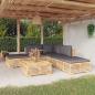 Preview: ARDEBO.de - 6-tlg. Garten-Lounge-Set mit Kissen Massivholz Teak