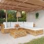 Preview: ARDEBO.de - 6-tlg. Garten-Lounge-Set mit Kissen Massivholz Teak