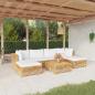 Preview: ARDEBO.de - 7-tlg. Garten-Lounge-Set mit Kissen Massivholz Teak