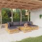 Preview: ARDEBO.de - 7-tlg. Garten-Lounge-Set mit Kissen Massivholz Teak