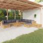 Preview: ARDEBO.de - 12-tlg. Garten-Lounge-Set mit Kissen Massivholz Teak