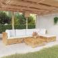 Preview: ARDEBO.de - 6-tlg. Garten-Lounge-Set mit Kissen Massivholz Teak