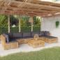 Preview: ARDEBO.de - 8-tlg. Garten-Lounge-Set mit Kissen Massivholz Teak