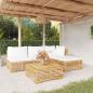 Preview: ARDEBO.de - 5-tlg. Garten-Lounge-Set mit Kissen Massivholz Teak