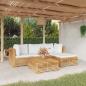 Preview: ARDEBO.de - 5-tlg. Garten-Lounge-Set mit Kissen Massivholz Teak