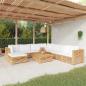 Preview: ARDEBO.de - 9-tlg. Garten-Lounge-Set mit Kissen Massivholz Teak