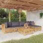 Preview: ARDEBO.de - 6-tlg. Garten-Lounge-Set mit Kissen Massivholz Teak