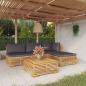 Preview: ARDEBO.de - 5-tlg. Garten-Lounge-Set mit Kissen Massivholz Teak