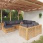 Preview: ARDEBO.de - 10-tlg. Garten-Lounge-Set mit Kissen Massivholz Teak