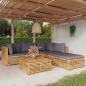 Preview: ARDEBO.de - 6-tlg. Garten-Lounge-Set mit Kissen Massivholz Teak