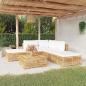 Preview: ARDEBO.de - 6-tlg. Garten-Lounge-Set mit Kissen Massivholz Teak