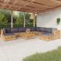 Preview: ARDEBO.de - 11-tlg. Garten-Lounge-Set mit Kissen Massivholz Teak