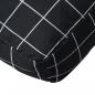 Preview: Palettenkissen Schwarz Karomuster 60x60x8 cm Oxford-Gewebe