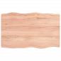 Preview: Tischplatte 80x50x(2-6) cm Massivholz Behandelt Baumkante