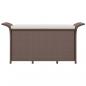 Preview: Gartenbank mit Kissen Braun 116x46x57 cm Poly Rattan