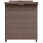 Preview: Gartenbank mit Kissen Braun 116x46x57 cm Poly Rattan