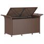 Preview: Gartenbank mit Kissen Braun 116x46x57 cm Poly Rattan