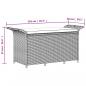 Preview: Gartenbank mit Kissen Braun 116x46x57 cm Poly Rattan