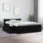 Preview: ARDEBO.de - Bett mit Schubladen Schwarz 90x200 cm