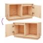 Preview: TV-Schrank 74x35x44 cm Massivholz Kiefer