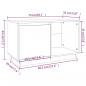 Preview: TV-Schrank 74x35x44 cm Massivholz Kiefer