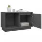 Preview: TV-Schrank Grau 74x35x44 cm Massivholz Kiefer