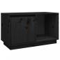 Preview: TV-Schrank Schwarz 74x35x44 cm Massivholz Kiefer