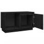 Preview: TV-Schrank Schwarz 74x35x44 cm Massivholz Kiefer