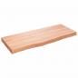 Preview: ARDEBO.de - Wandregal Hellbraun 100x40x(2-6) cm Massivholz Eiche Behandelt