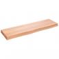 Preview: ARDEBO.de - Wandregal Hellbraun 100x30x(2-6) cm Massivholz Eiche Behandelt